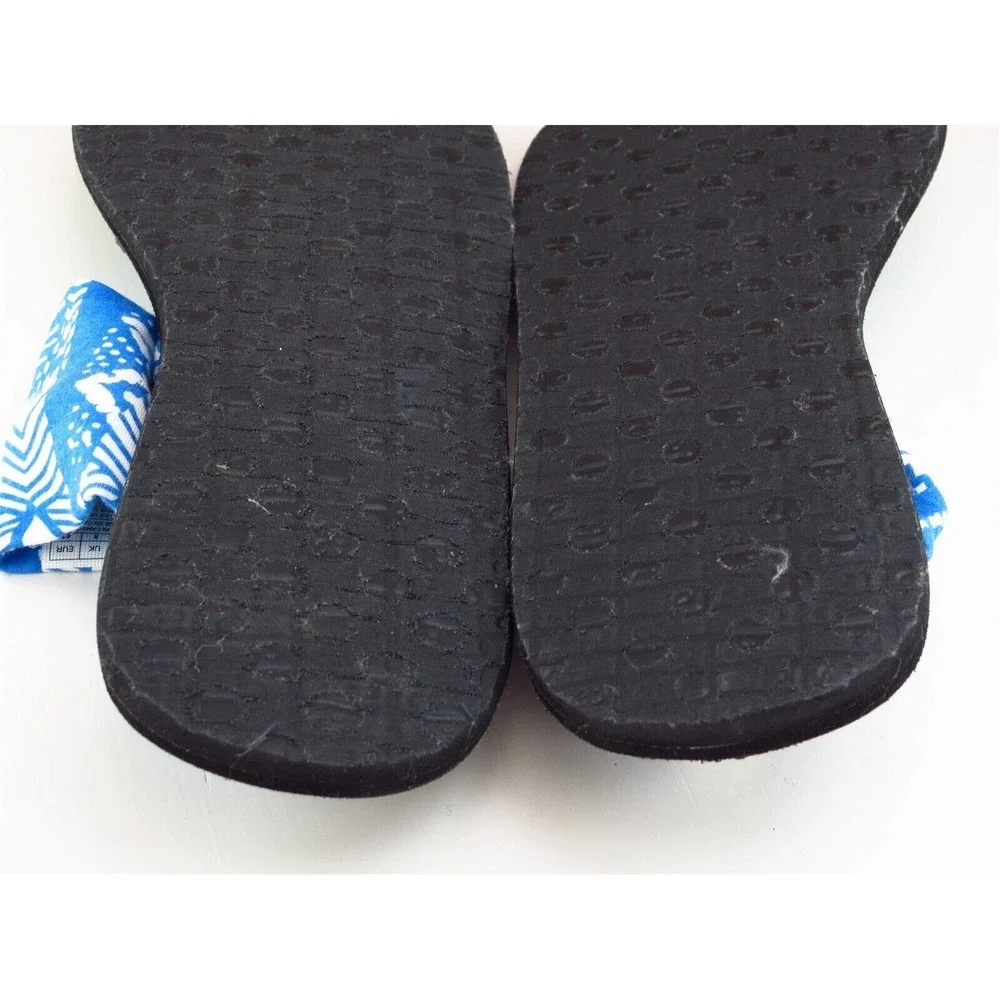 Sanuk‎ Size 10 Sandal T-Strap Blue Fabric Women M
